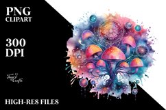 Magical Celestial Mushroom | Sublimation | Clipart Product Image 3