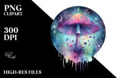 Colorful Magical Mushroom Splash | Sublimation | Clipart Product Image 1