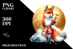 Funky Fox in Beachwear, PNG Product Image 2