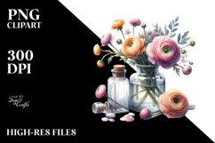 Bottle Ranunculus Clipart Product Image 2