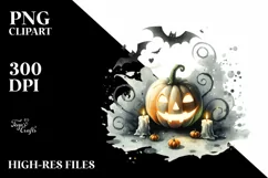 a Watercolor Style Simple Halloween PNG Product Image 3
