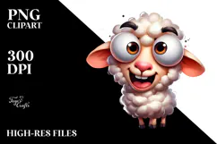 Exaggerated Cartoon Lamb, High-Res PNG Product Image 2
