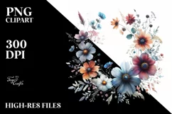 Bold Wild Flowers Watercolor | Clipart Product Image 3