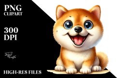 Cute Crazy Enthusiastic Funny Shiba Inu | Clipart Product Image 3