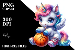 Cute Baby Unicorn Clipart Product Image 2