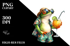 Frog in Beachwear, Transparent PNG Product Image 2