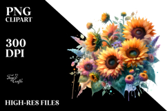 Vibrant Sunflowers PNG Product Image 2