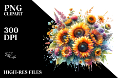 Vibrant Sunflowers PNG Product Image 2