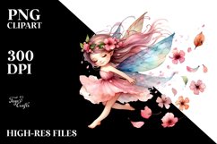 Colorful Watercolor Fairy Petals Wind Product Image 3