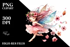 Colorful Watercolor Fairy Petals Wind Product Image 3