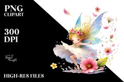 Colorful Watercolor Fairy Petals Wind Product Image 1