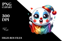 Caped Clown Ghost Design, Transparent PNG Product Image 2
