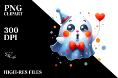 Caped Clown Ghost Design, Transparent PNG Product Image 2
