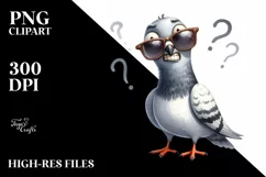 Confused Dove Sunglasses Teeth Goofy | Clipart Product Image 3