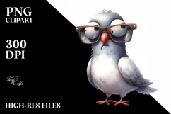 Confused Dove Sunglasses Teeth Goofy | Clipart Product Image 3