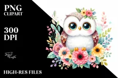 Colorful Cute Owl | Sublimation | Clipart Product Image 1