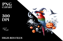 Simple Halloween Parrot Design, White Background Product Image 2