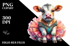 Colorful Baby Cow in Dancer's Attire Product Image 1