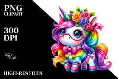 Vibrant Unicorn Dressed PNG Product Image 2