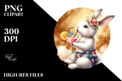 Happy Bunny with Beachwear, Transparent PNG Product Image 2