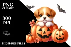 Cute Baby Puppy Halloween PNG Product Image 3