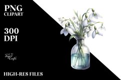 Bottle Snowdrop Clipart Product Image 3