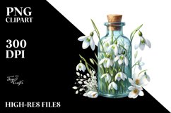 Bottle Snowdrop Clipart Product Image 3