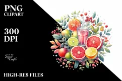 Colorful Tropical Xigua Sticker Clipart Product Image 3
