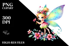 Vibrant Drawing of Small Fairy PNG Product Image 2