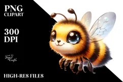 Baby Bee with Big Eyes, PNG Product Image 2
