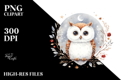 Simple Owl Illustration PNG Product Image 2