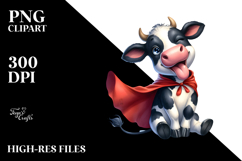 Playful Holstein Cow PNG Product Image 2
