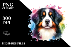 Cute Colorful Bernese Mountain Dog, 20 oz Tumbler Product Image 2
