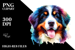 Cute Colorful Bernese Mountain Dog, 20 oz Tumbler Product Image 2
