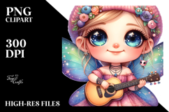 Magical Fairy with Tiny Guitar PNG Product Image 2