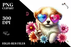 Puppy with Sunglasses PNG Product Image 2