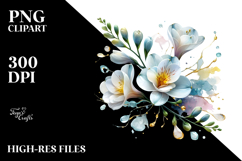 Freesia with Golden Insertions PNG Product Image 2