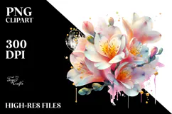 Freesia with Golden Insertions PNG Product Image 2