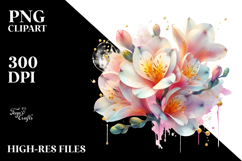 Freesia with Golden Insertions PNG Product Image 2