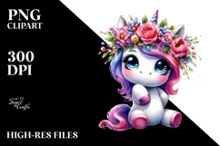 Cool Baby Unicorn, PNG Product Image 2