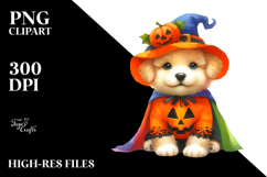Cute Baby Dog Halloween Drawing Product Image 2