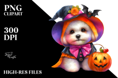 Cute Baby Dog Halloween Drawing Product Image 2