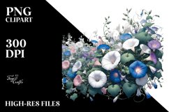 Morning Glory Artistic Scene | Sublimation | Clipart Product Image 3