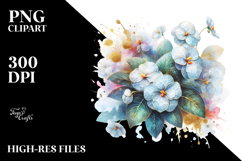 Impatiens Watercolor Splash PNG Product Image 2