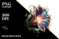 Abstract Morning Glory Stained | Sublimation | Clipart Product Image 3