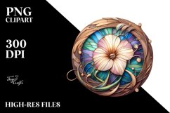 Abstract Morning Glory Stained | Sublimation | Clipart Product Image 1