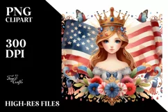 Elegant Vintage Princess Clipart Product Image 1
