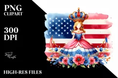 Elegant Vintage Princess Clipart Product Image 1