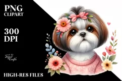 Funny Baby Shih Tzu | Sublimation | Clipart Product Image 1