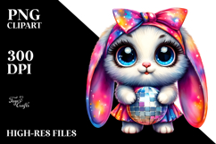 Cute Baby Rabbit with Big Eyes PNG Product Image 2